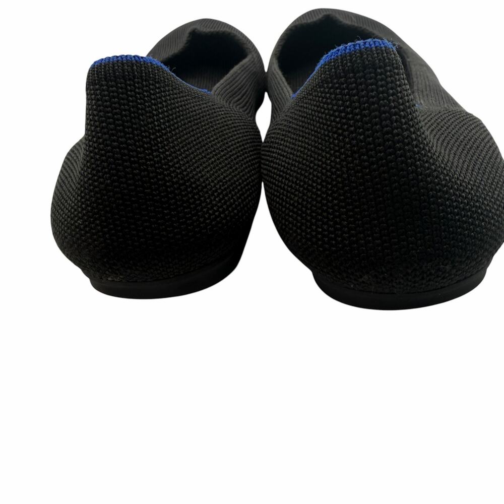 Rothy’s The Flat Black Round Toe Slip On Size 6 Knit Comfort Classic‎ Washable - Picture 3 of 14